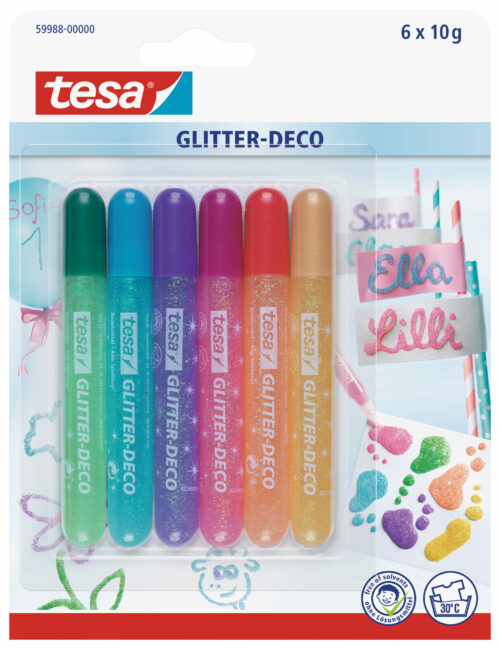 Glitter Glue Deco 6x10g Candy