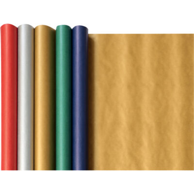 Geschenkpapier Unicolor 2x0.70 m sort