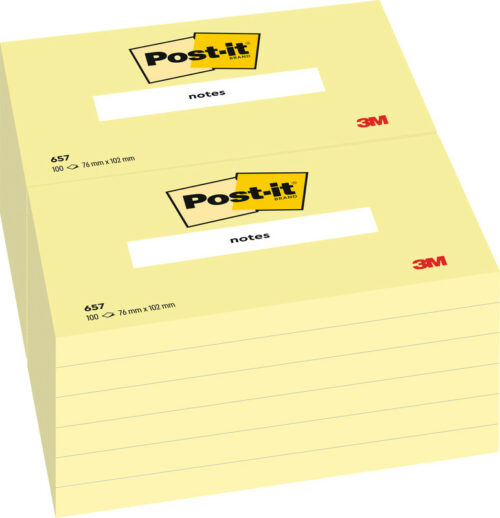 Post-it Block 657 76x102 gelb