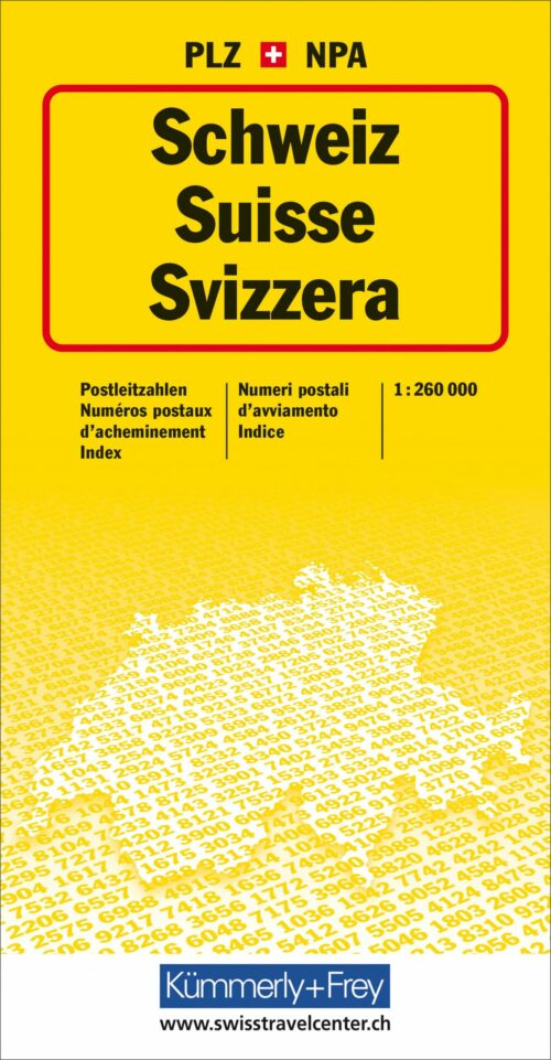 Postleitzahlenkarte 1:260'000