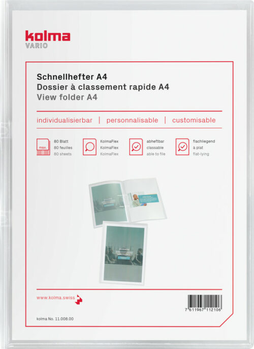 Schnellhefter Vario A4 transp.