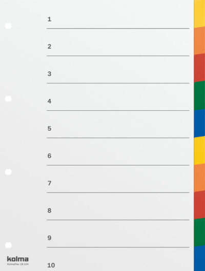 Register Kolmaflex A4 10tlg