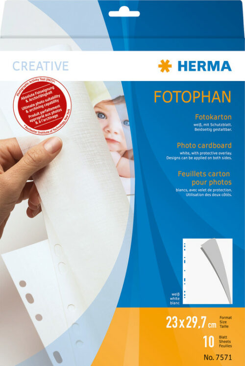 Herma Fotokarton 10Stk. weiss