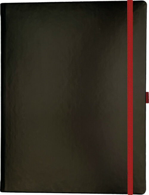 Notizbuch CLASSIC 19x25 schwarz/rot