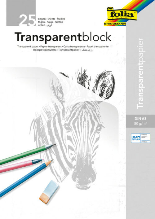 Transparentblock A3 25 Blatt