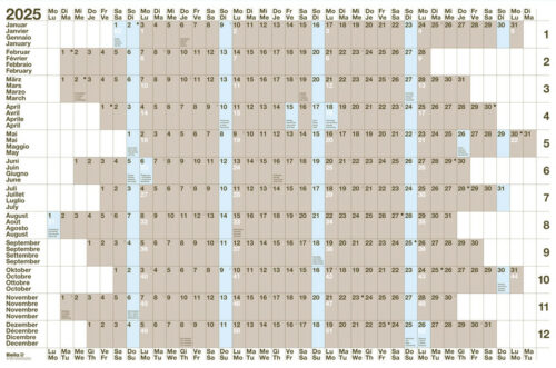 Wandplaner 69.5x46 1J/1S d/f