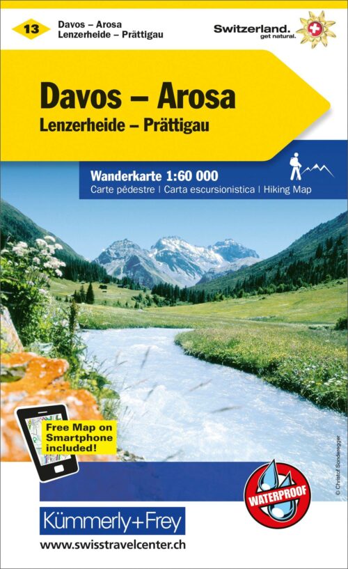 Wanderkarte Davos-Arosa 1:60'000