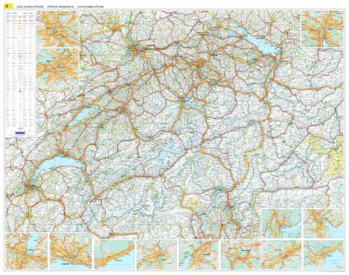 Strassenkarte CH TCS 1:301'000 Poster