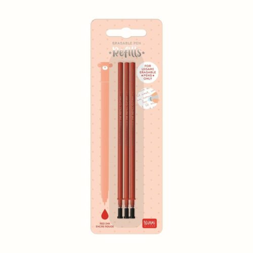 LEGAMI REFILL ERASABLE PEN - RED - 3 PCS