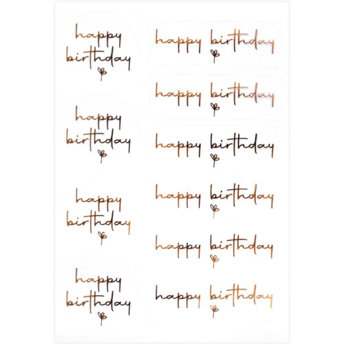 Sticker happy birthday transparent