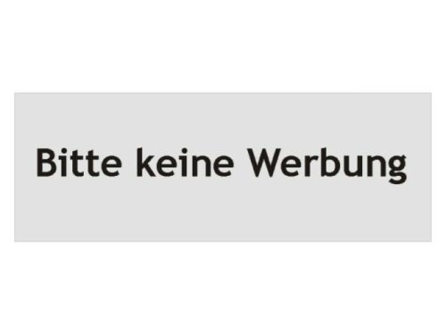 Bitte keine Werbung