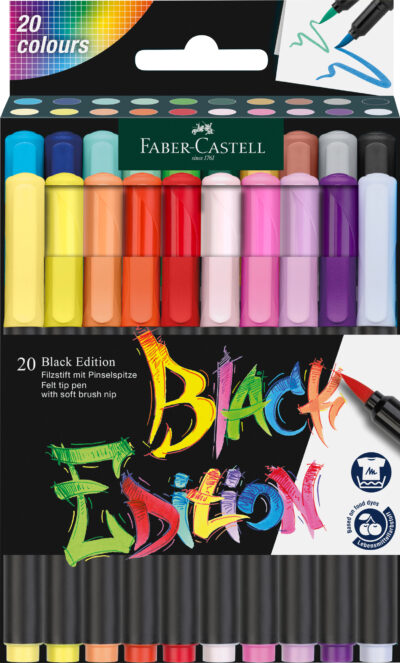 Black Edition Brush Pens Pastell 20er