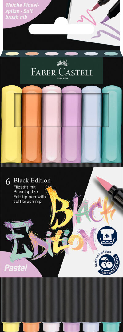 Black Edition Brush Pens Pastell 6er