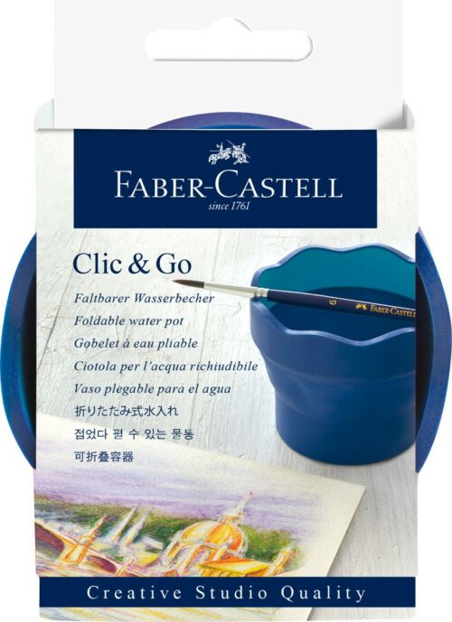 Clic&go Pinsel Wasserbecher blau