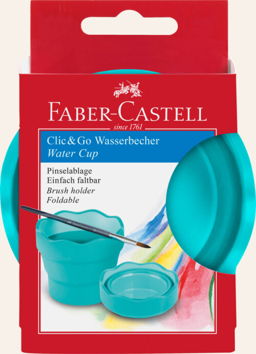 Clic&go Pinsel Wasserbecher türkis