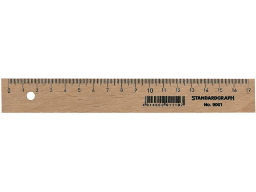 STABILO Holzlineal mit Stahleinlage 17cm