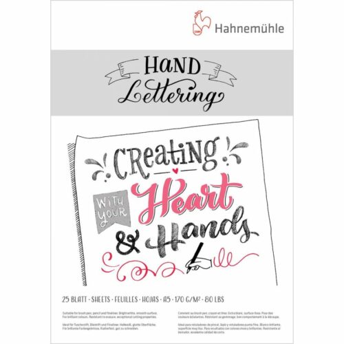 Hand Lettering Sat 170g 25bl A5