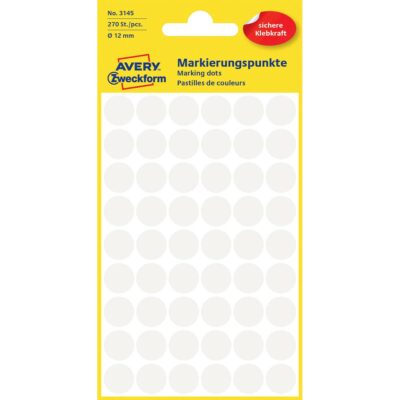 Etiketten 12mm Markierungspunkt