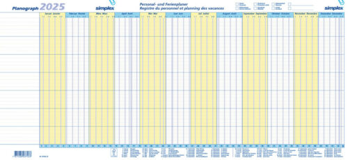 Planograph Jahresplaner 2025