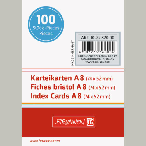 Karteikarte A8 unlin ws 100St