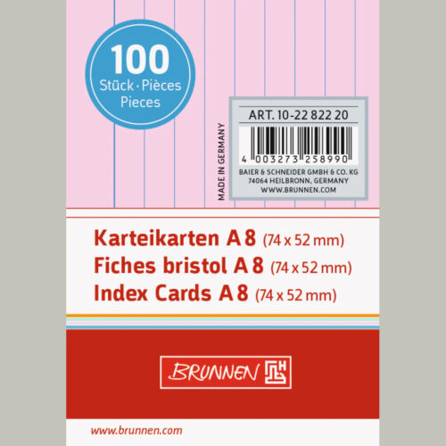 Karteikarte A8 lin rt 100St