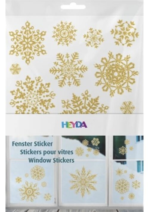 W'Fenstersticker Kristall gold