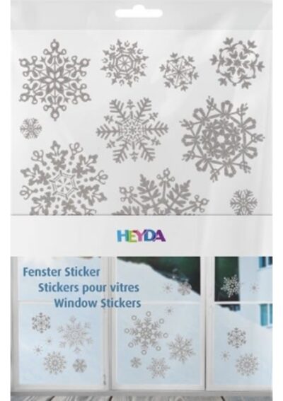 W'Fenstersticker Kristall silber