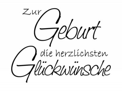 Stempel Zur Geburt die herz.Glückw.