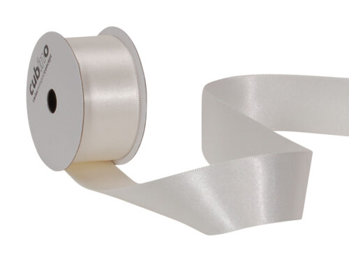 Cubino Satin bridal weiss 25mm