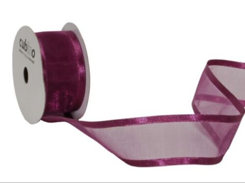 Cubino Grazia aubergine 25mm 3m