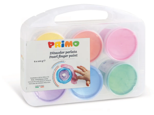 Primo Fingermalfarbe Perl 6x100g – Bild 2