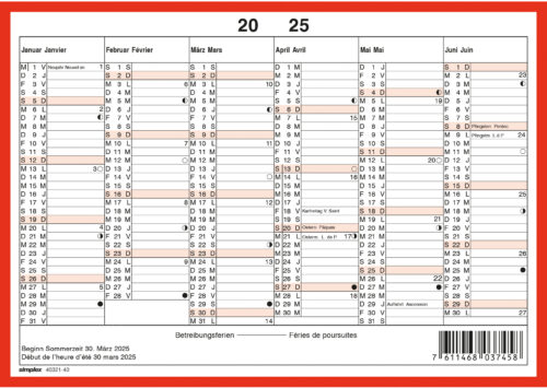 Wandkalender 6M/1S A5 quer