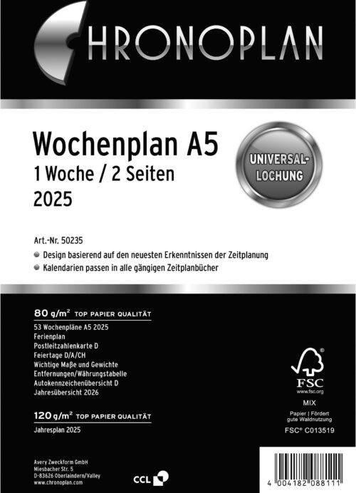 Chronoplan Wochenplaner A5