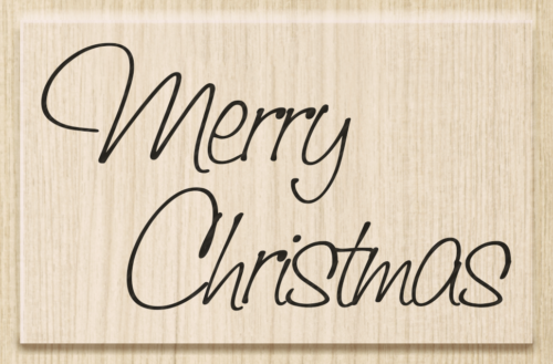 Stempel „Merry Christmas“, 70 x 42 mm