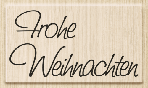 Stempel „Frohe Weihnachten“, 70 x 38 mm