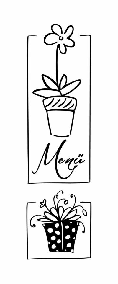 Stempel Menü Flowers