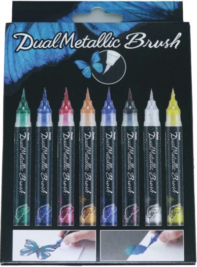 Pinselstift Dual Metallic 8er Set