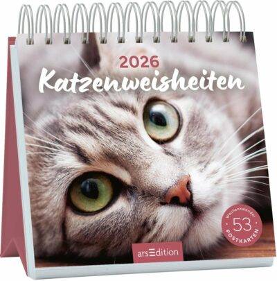 Postkartenkalender 2026 Katzenweisheiten