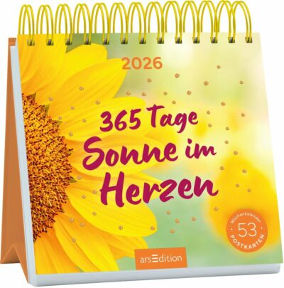 Postkartenkalender 2026 Sonne im Herzen